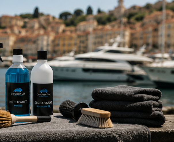 Produits professionnels Co Clean Car face au port